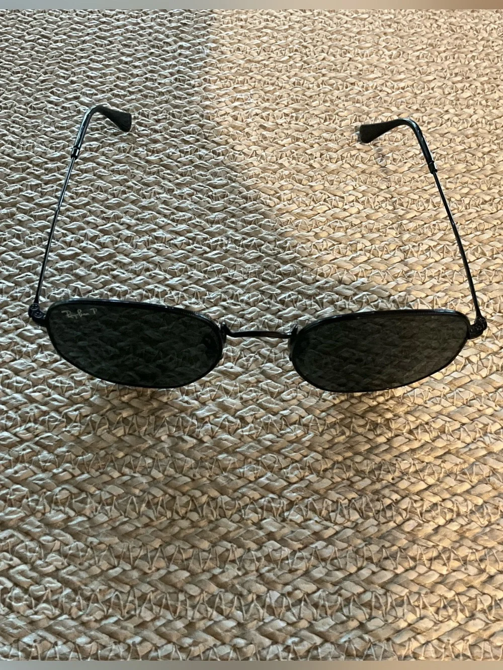 Ray-Ban  Black Polarized Hexagonal Sunglasses RB 3548-N 002/58